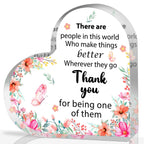 Appreciation Gifts for Women, Acrylic Heart Keepsake,Inspirational Gifts for Coworker Boss, Office Going Away Farewell Retiremen