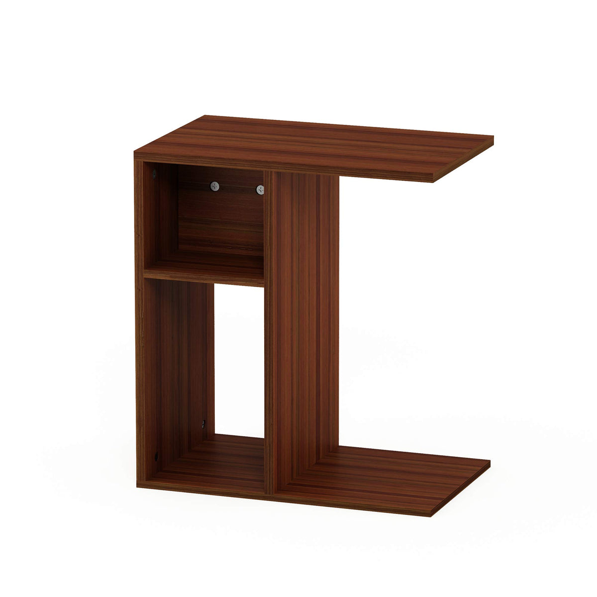 Furinno Boyate Sofa Side Table, Walnut