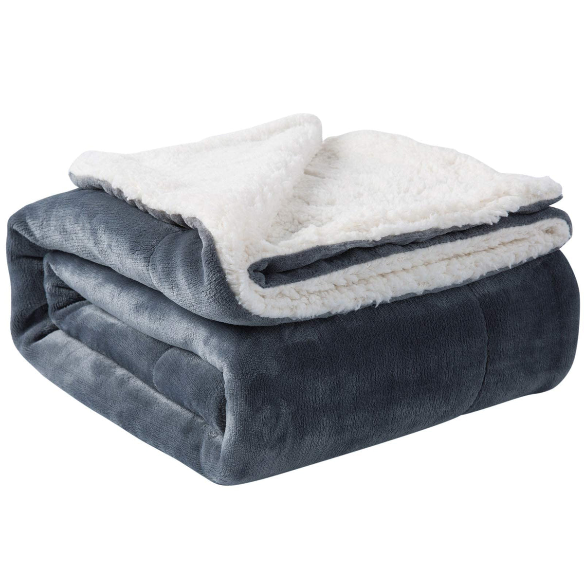 Nanpiper Sherpa Blanket Twin Warm Bed Blanket For Winter Cozy Soft Fuzzy Couch Throw Flannel Fleece/Wool Like Reversible Plush B