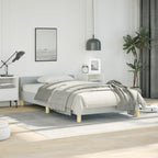 vidaXL Fabric Bed Frame Platform Bed, Scandinavian Style/Slats Support/No Box Spring Needed/Without Mattress/Easy Assembly, Light Grey Twin XL Bed