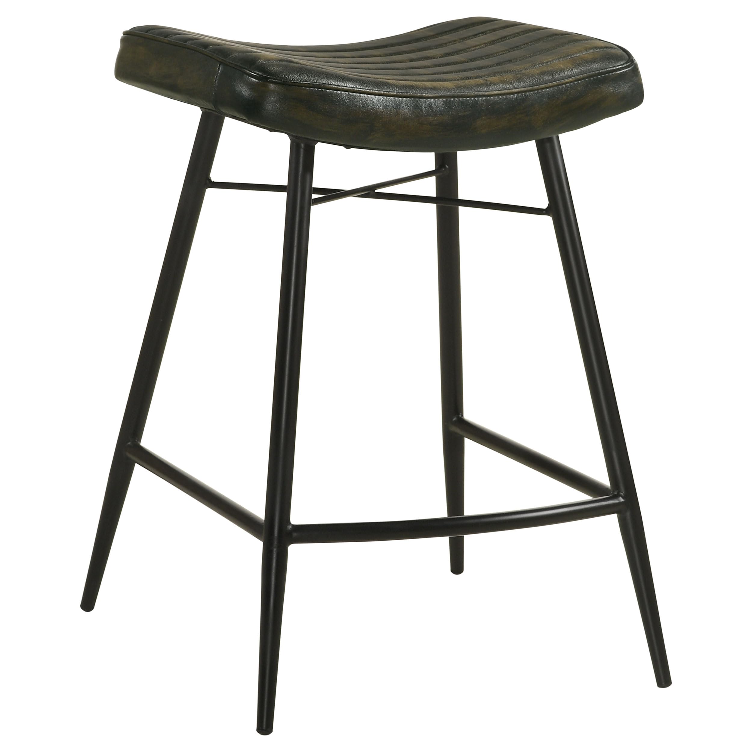 Coaster Home Furnishings Bayu Leather Upholstered Counter Stool Espresso (Set of 2)