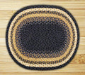 Earth Rugs Oval Area Rug, 27 x 45, Light Dark Blue/Mustard
