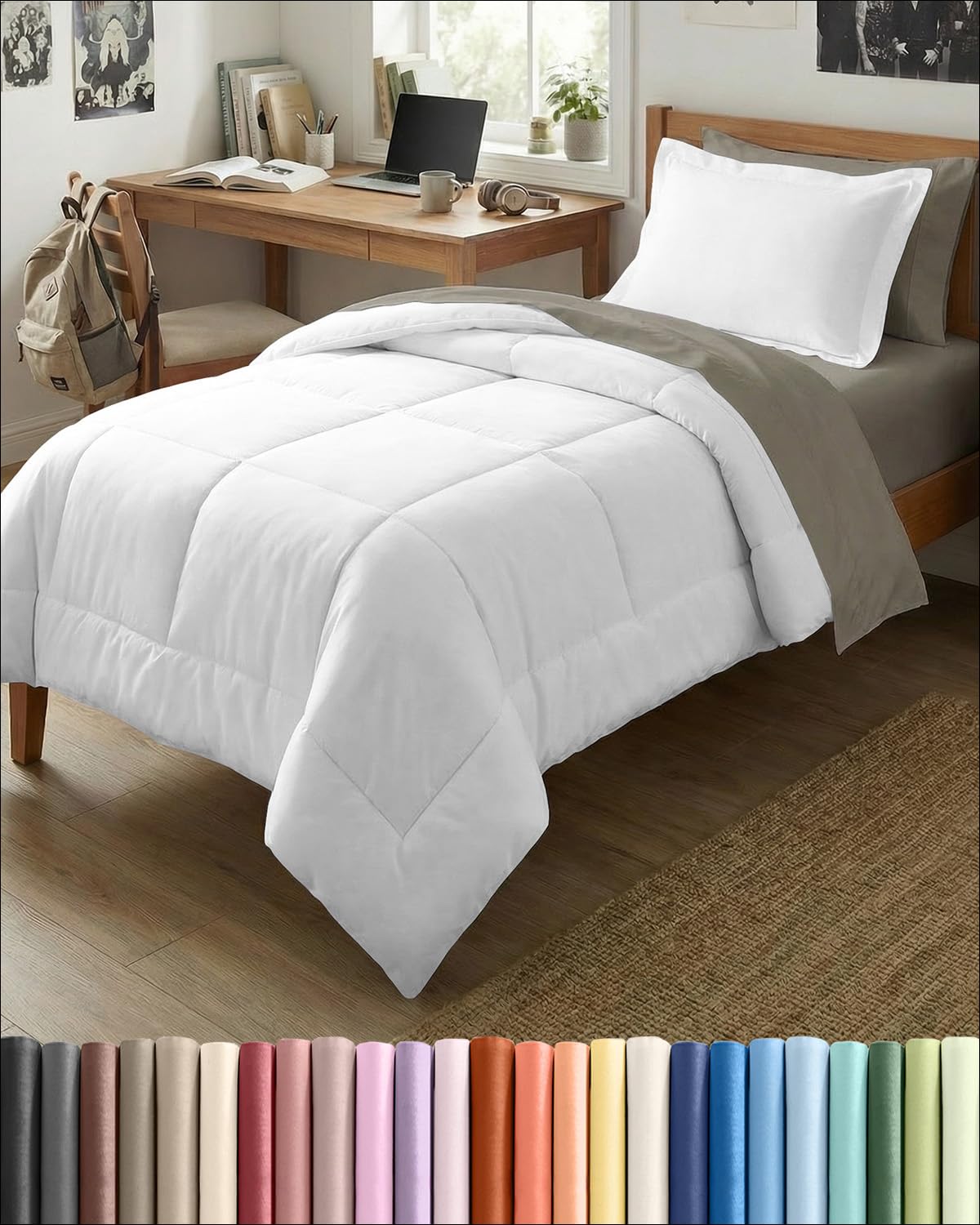 CGK Unlimited 3pc Bed Comforter Set (Sham + Comforter)