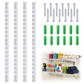 MorningRo 4 Pack 25 Inch Dual Track Wall Mount Shelf Rails, Closet Hardware