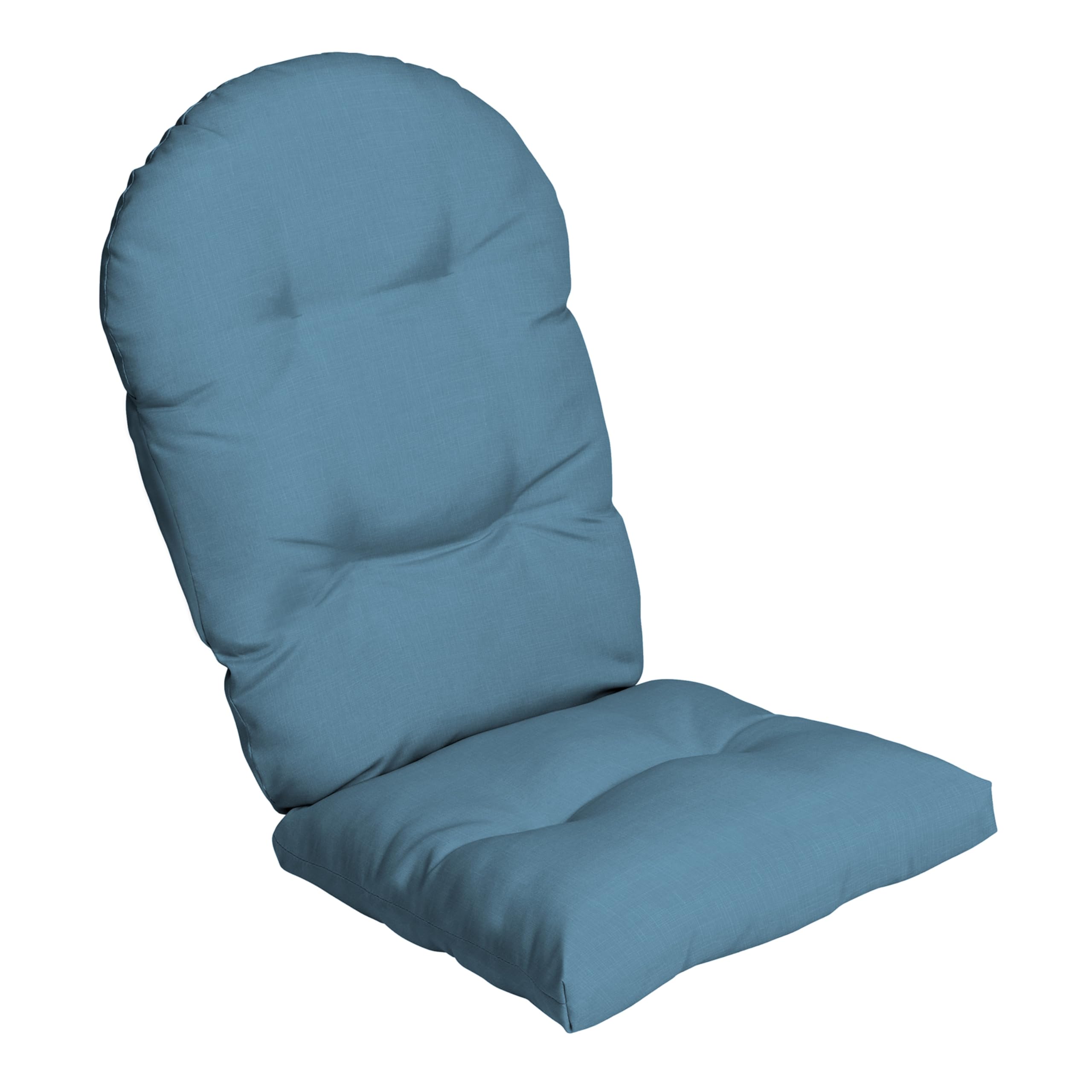Arden Plush Comfort Modern Rocking Chair Cushion, 20 X 18, Tufted Cushions For Rocking And Adirondack Chairs, French Blue Textur