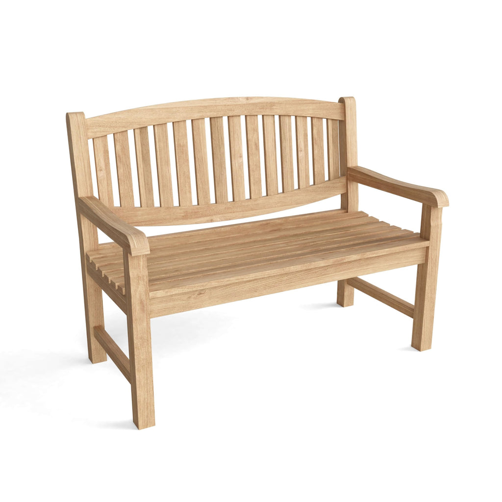 Anderson Teak BH-004O Kingston 2-Seater Outdoor Bench, Honey Golden Teak