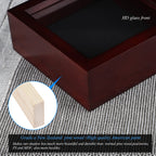 1Dot2 5X5 Small Shadow Box Frame Display Case, Grade A Natural Pine Wood Hd Glass Front Soft Linen Back, 1.2 Inches Interior Dep