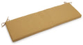 Blazing Needles Outdoor Spun Poly 19-Inch by 60-Inch by 3-1/2-Inch 3-Seater Bench Cushion, Wheat