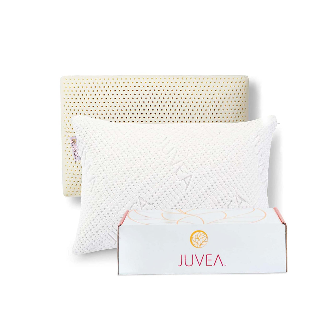 Juvea Elevate W/Tencel Cover - 100% Natural Talalay Latex High-Profile Bed Pillow For Sleeping. Breathable, Pressure Relief, Dur