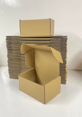RongYangTong 50 Pack 6x4x3 Inches Brown Corrugated Mailer Boxes -Corrugated Cardboard Mailing Boxes for Small Business Packaging