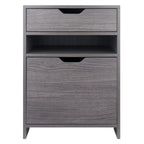 Winsome Wood Nova Filing Storage Cabinet - Charcoal