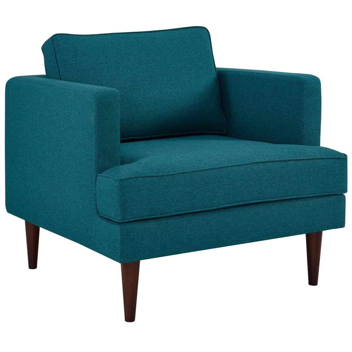 Modway Agile Upholstered Fabric Contemporary Modern Lounge Accent Arm Chair In Teal