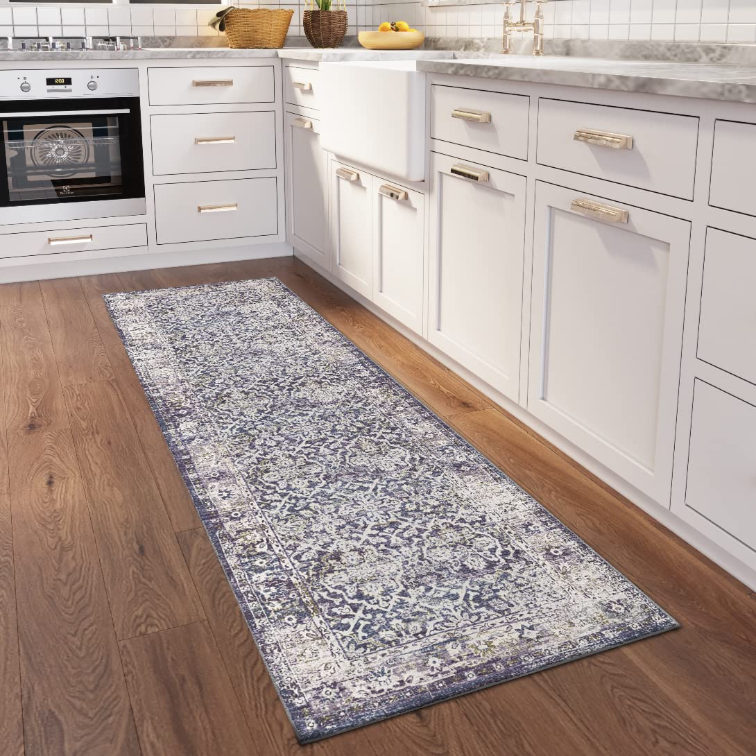 Dalyn Rugs Jericho Jc3 Violet 2'6&quot; X 12' Rectangle Soft Runner Rug, Easy Clean, Non Shedding, Bedroom, Entry, Living Room, Dining Room, Kitchen Rug