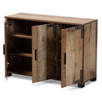 Baxton Studio Cyrille 3-Door Shoe Storage Cabinet, Brown (169-10887-HiT)