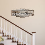 Jetec Home Sweet Home Sign, Rustic Wood , Large Farmhouse Home Plaque Wall Hanging Wooden Sign For Bedroom, Living Room, Wall, W