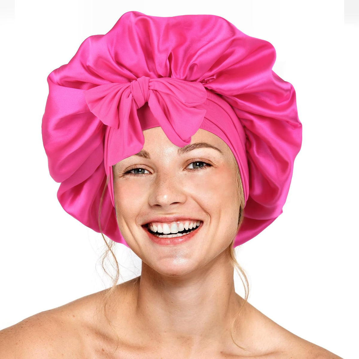 Silk Bonnet for Sleeping Women Double Layer Satin Bonnet Hair Bonnet with Elastic Tie Band Adjustable Bonnet for Curly Hair(Hot 