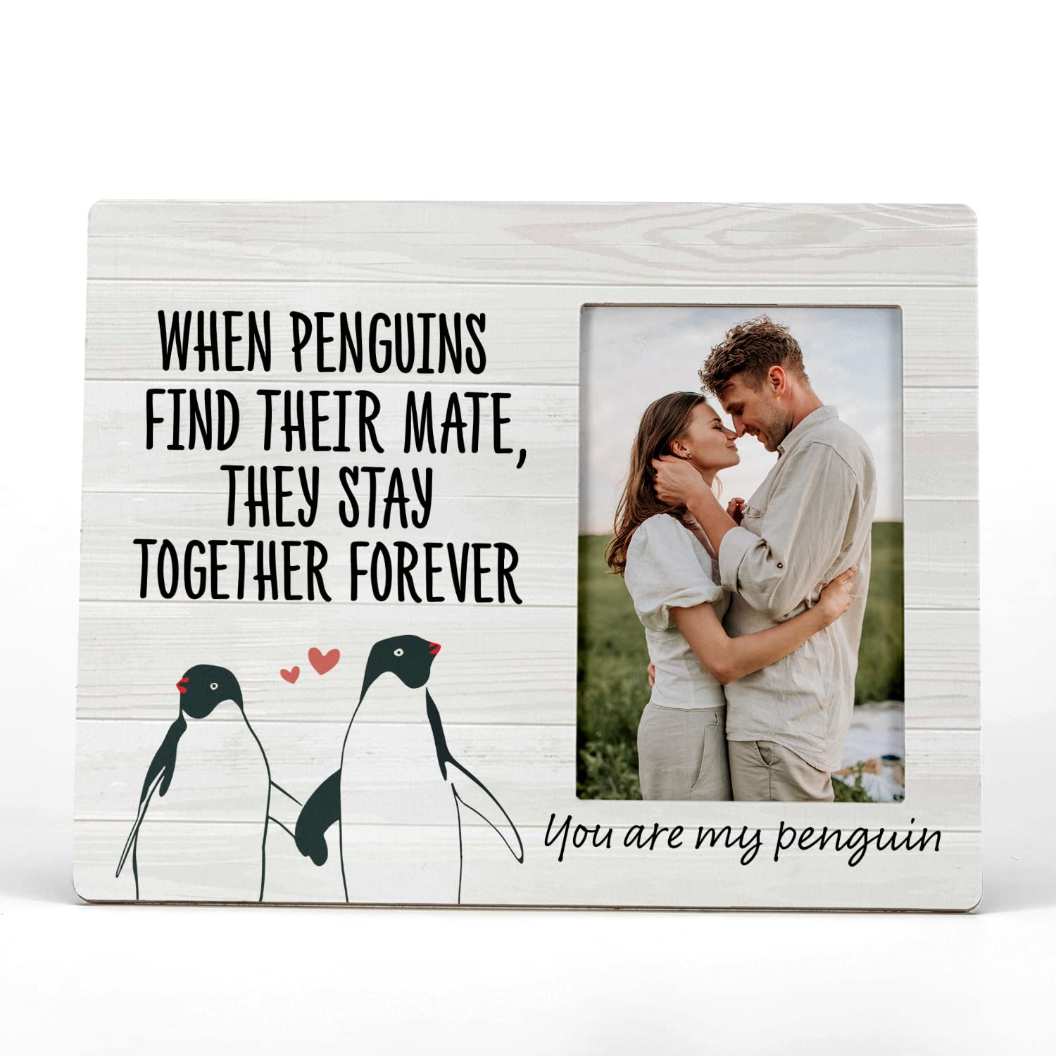 FONDCANYON love picture frames for couples,You Are My Penguin Couple Penguins Picture Photo FrameValentine Wedding Gifts For Gir