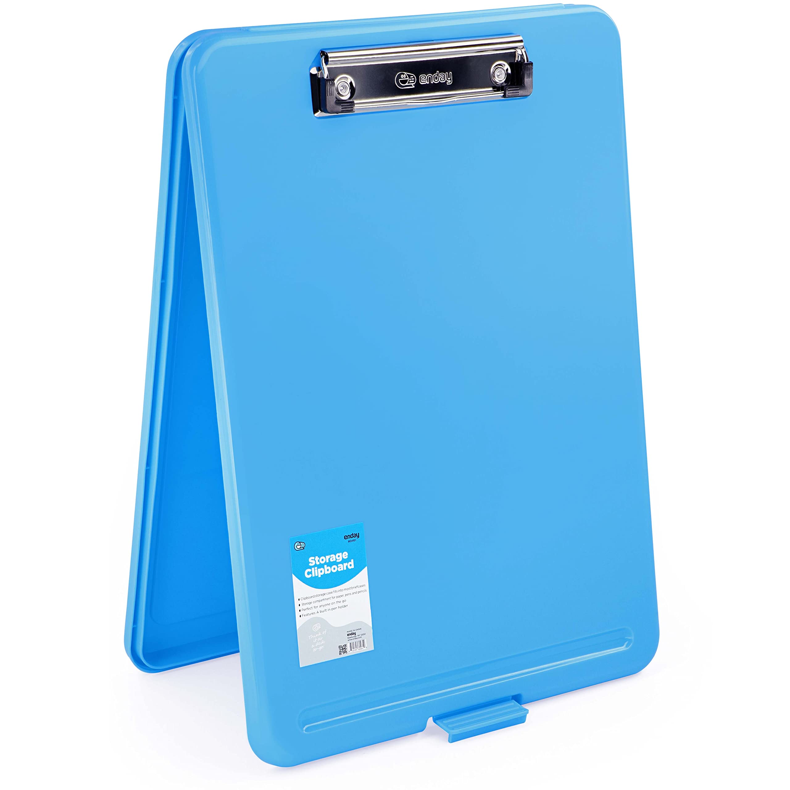 Clipboard With Storage Blue, Letter Size Storage Clipboard With Compartments Case For Nurse Teachers Plastic Translucent Holds 1