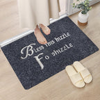 Assaoy Bless This Hizzle Fo Shizzle Door Mat Outdoor Entrance,Funny Doormats Welcome Floor Mat Fall Front Black Embroidered Door