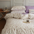 Lifetb Pink Floral Duvet Cover Set Full Soft Cotton Cute Pink Flower Duvet Cover With 2 Pillowcases Garden Floral Girls Cottagec