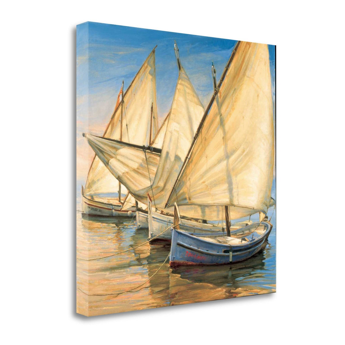 20' Series of Boats with Lateen Sails Giclee Wrap Canvas Wall Art