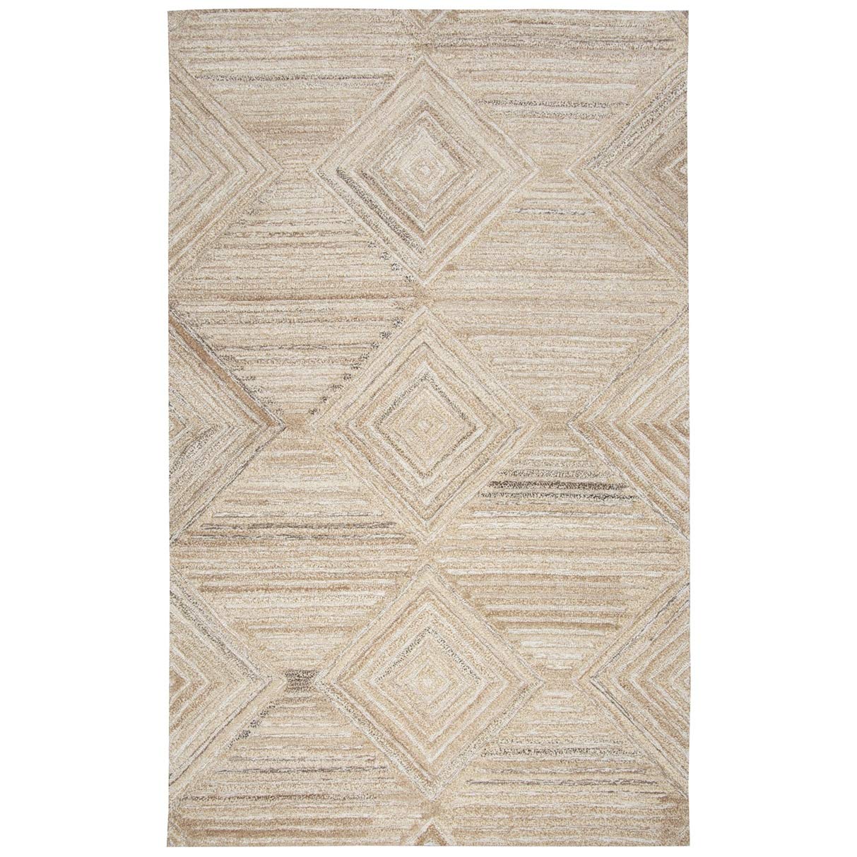 Rizzy Home Alora Decor Makalu 9' X 12' Geometric/Solid Tan/Natural Hand-Tufted Area Rug