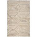 Rizzy Home Alora Decor Makalu 2'6" X 8' Geometric/Solid Ivory/Natural Hand-Tufted Area Rug