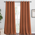 NICETOWN Halloween Burnt Orange Blackout Curtains for Sliding Door, 55 by 108, 2 Pieces, Blocking Out Sunlight Window Treatment 