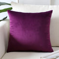 Artscope Luxury Velvet Pillow Covers Super Soft Decorative Square Throw Pillow Covers Case Cushion Covers For Sofa Couch Bedroom Car Decor 20X20 Inch Eggplant Purple