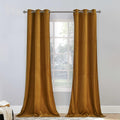 Stangh Mustard Gold Curtains For Living Room Super Soft Thick Velvet Room Darkening Noise Reducing Panels For Doorway Room Divid