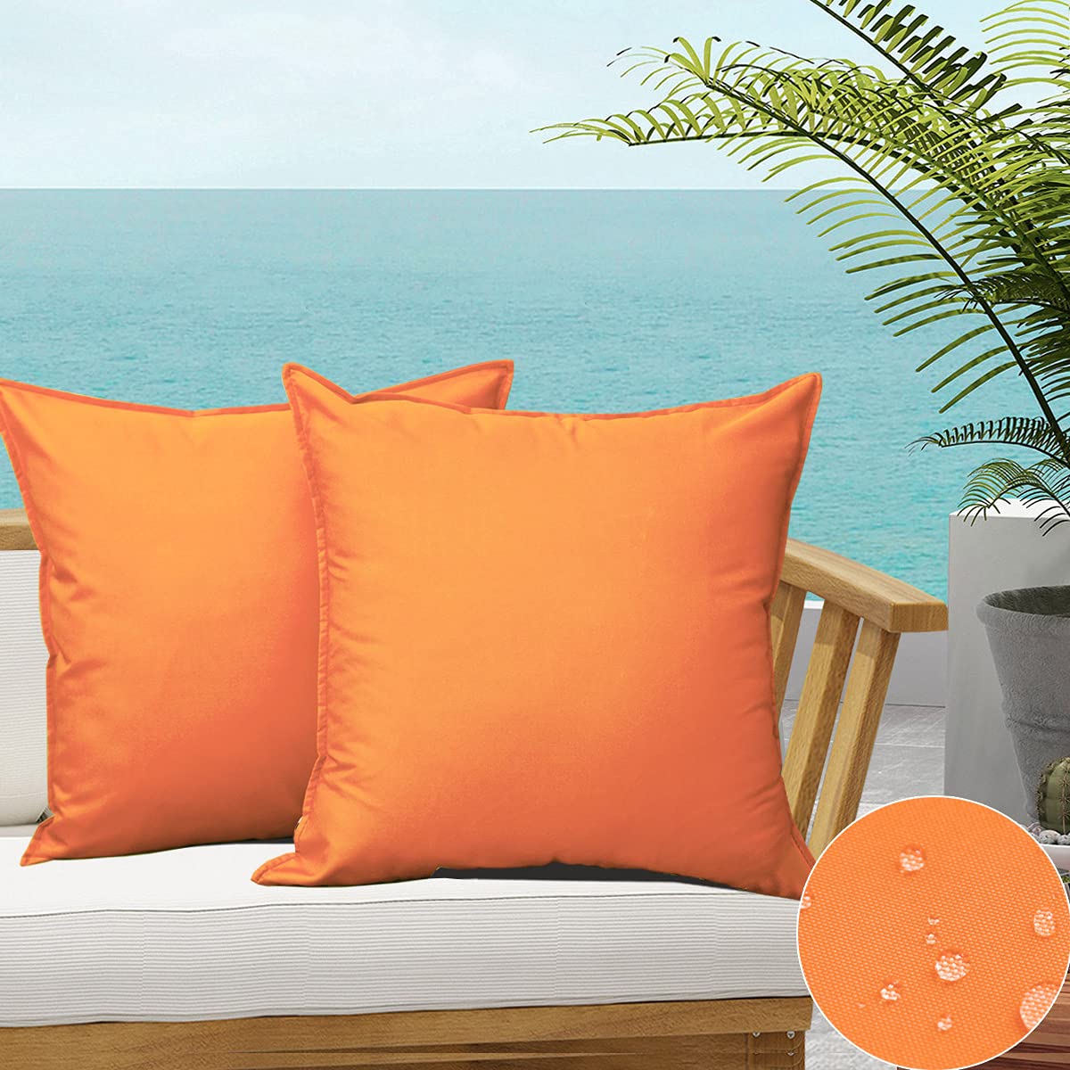 Sofjagetq Outdoor Waterproof Throw Pillow Covers Durable Vibrant Decorative Outdoor Pillows Cushion Case Pillow Shell For Patio
