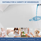 Grt Twin Xl Waterproof Mattress Protector, 80'' X 39'', White, 1 Pack - Machine Washable, Vinyl-Free, Oeko-Tex Certified