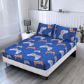 Sdiii 3Pcs Blue Gamer Twin Fitted Sheet Set, Bed In A Bag Gaming Bedding Fitted Sheet Twin, Soft Microfiber, Cute Bed Sheets For
