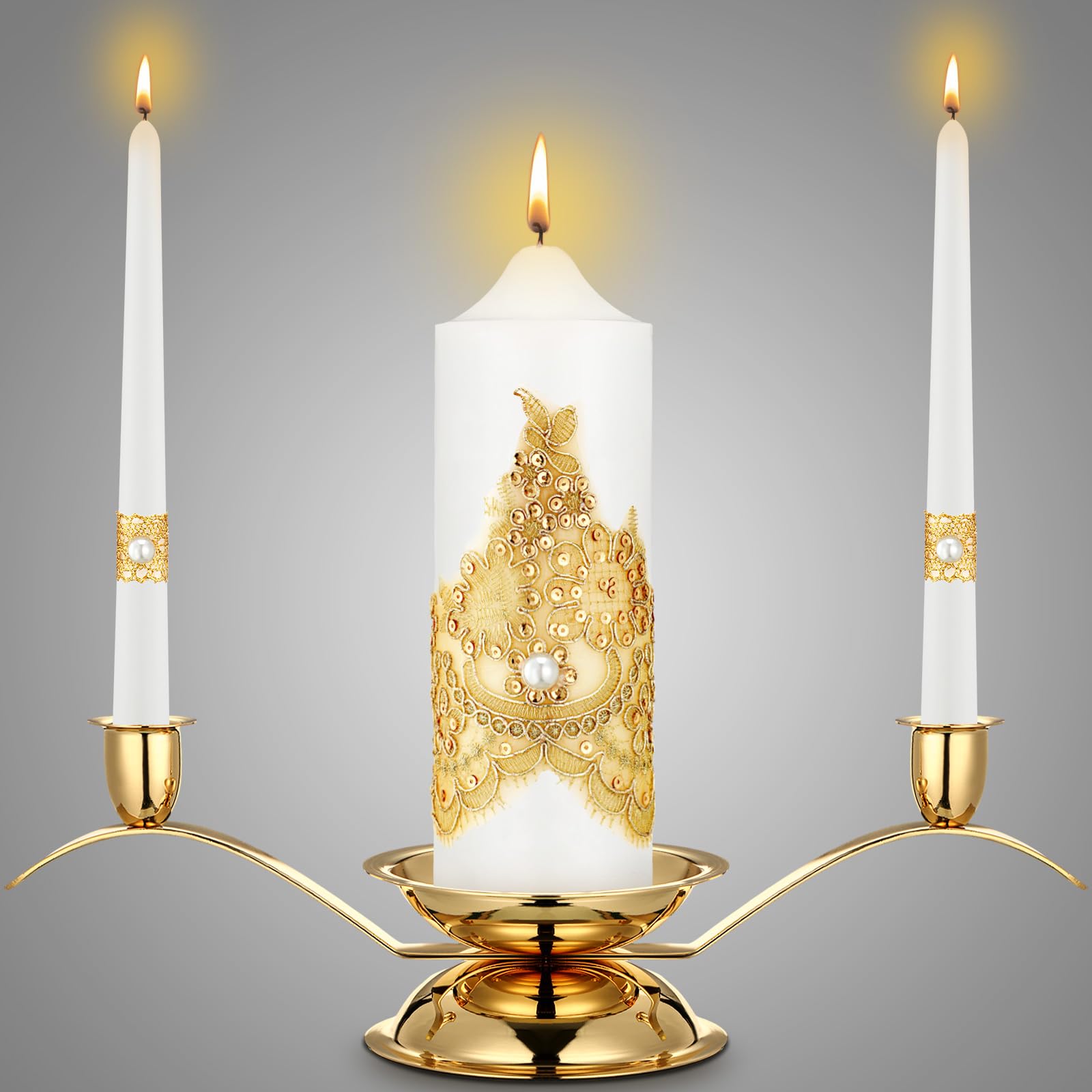 Irenare Unity Candles with Candle Holder for Wedding Ceremony Wedding Accessories for Reception Ceremony Decorative Candle Holde