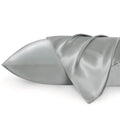 Bedsure Satin Pillowcases Standard Set Of 2 - Silver Grey Silk Pillow Cases For Hair And Skin 20X26 Inches, Satin Pillow Covers
