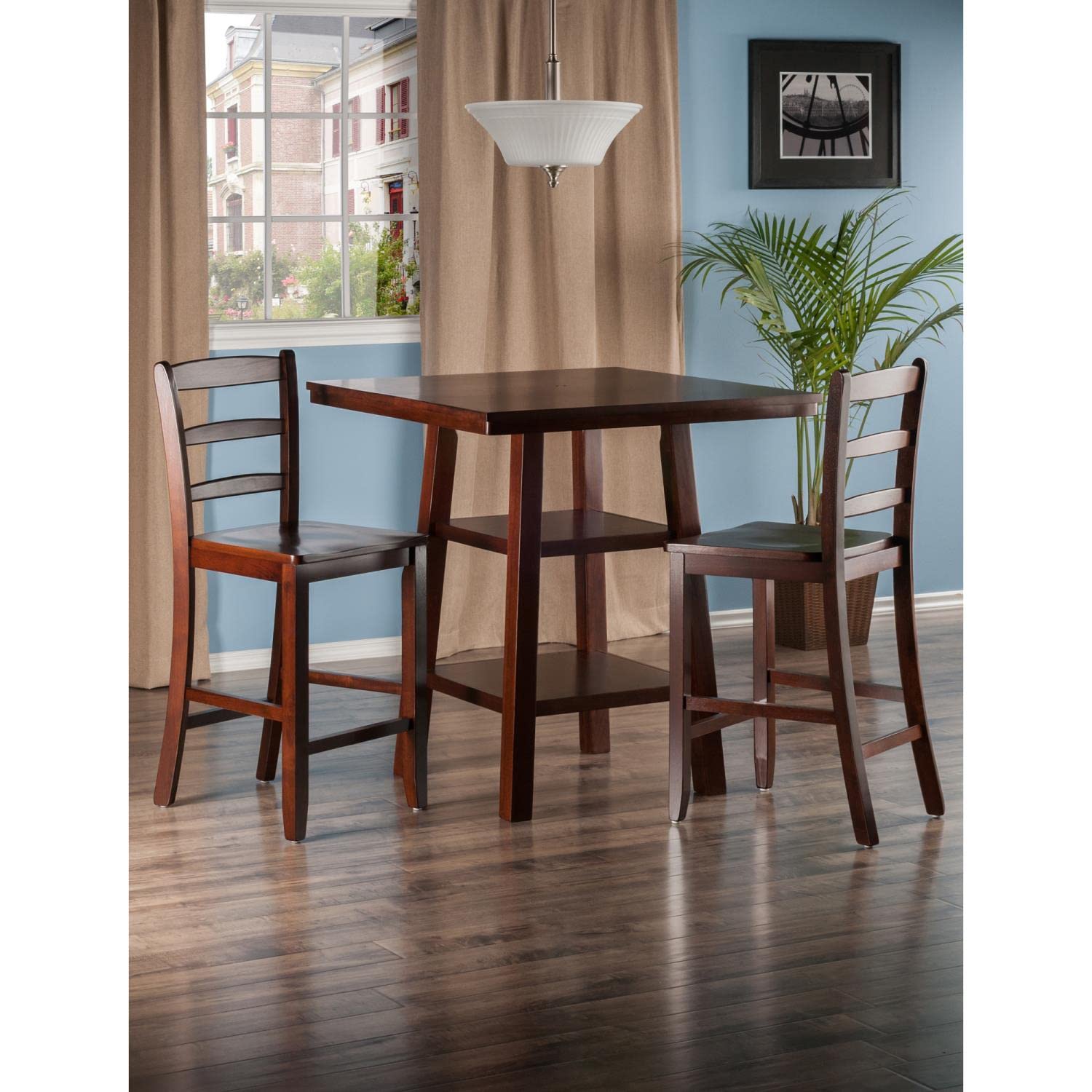Winsome Orlando Dining, Ladder Back, Walnut