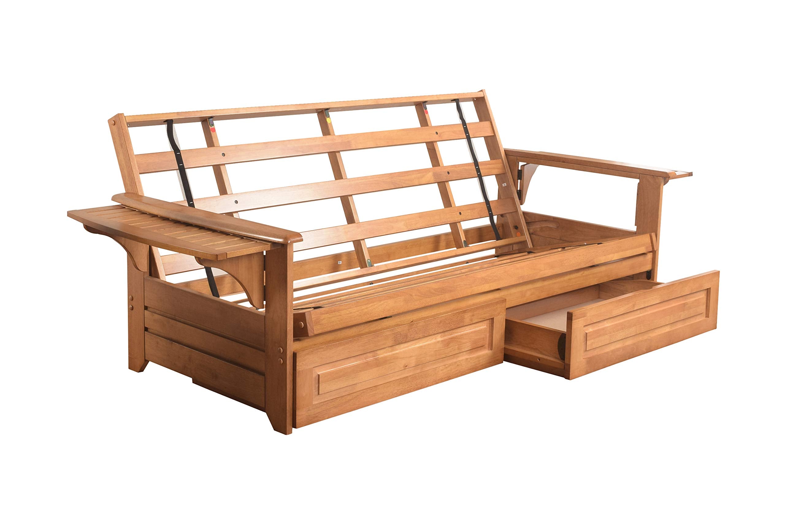 Kodiak Furniture Phoenix Wood Frame with Storage Drawers in Brown/Butternut