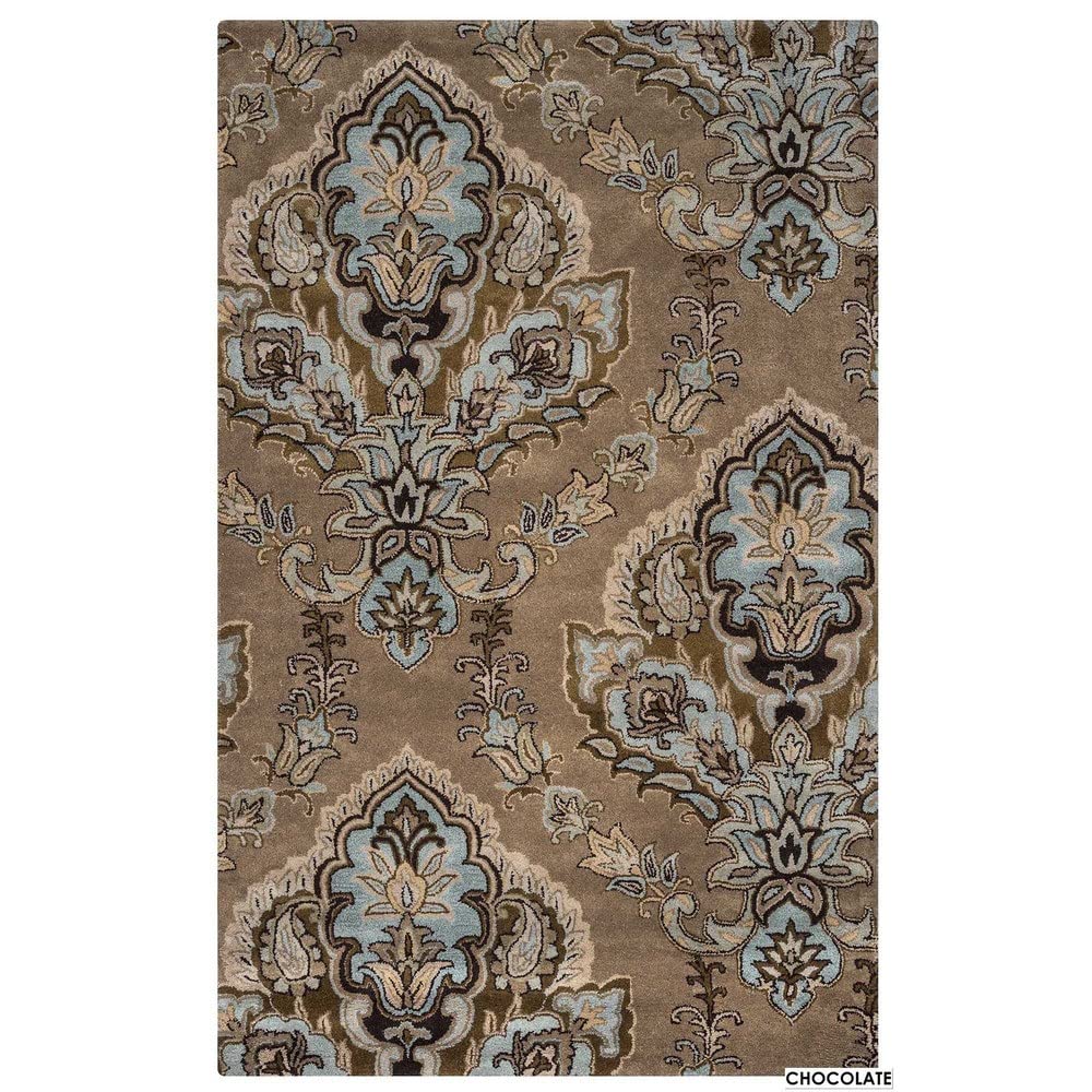 Rizzy Home Alora Decor Sareena 5' X 8' Ornamental Brown/Dk Brown/Blue/Khaki/Tan Area Rug