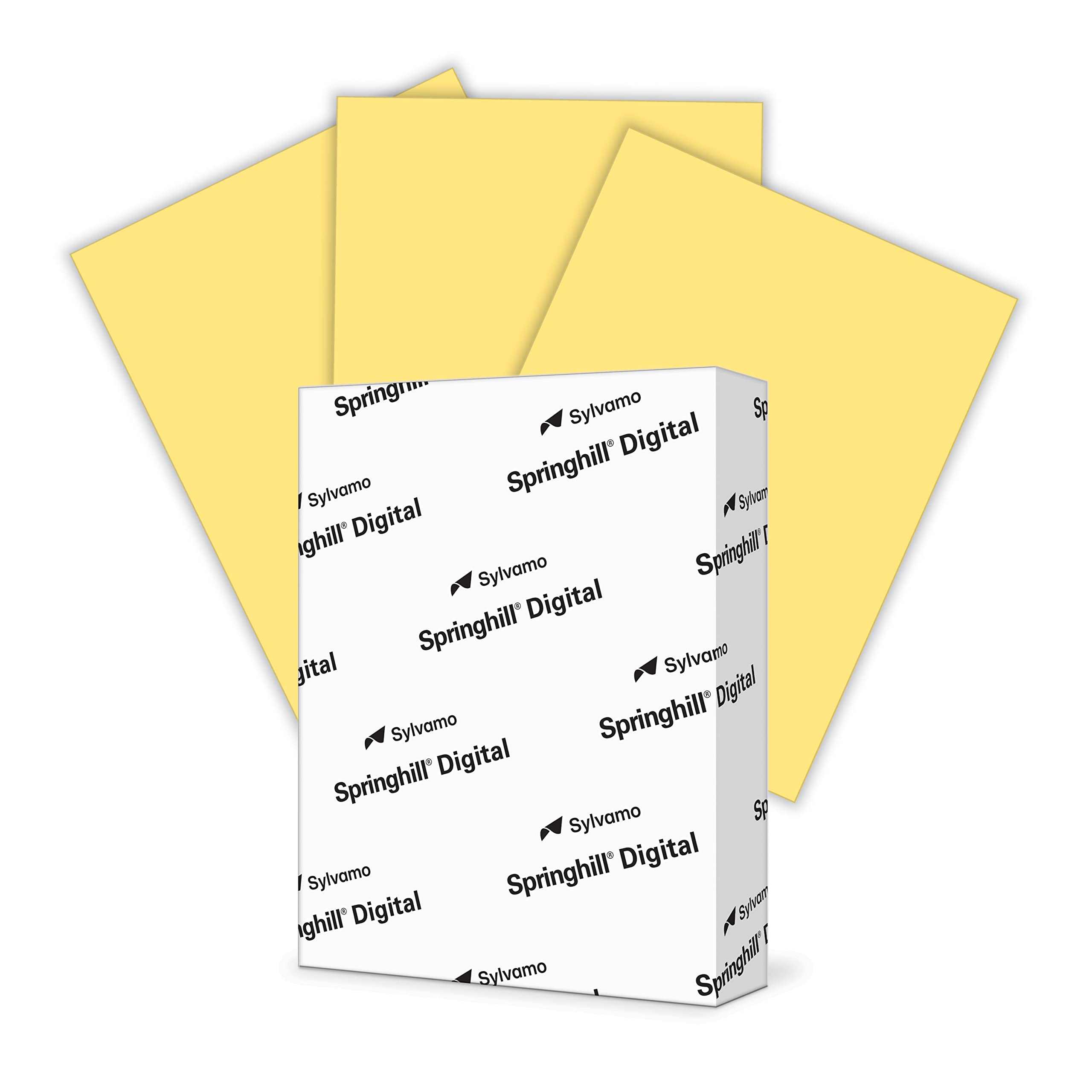 Springhill 8.5    X 11    Buff Yellow Colored Cardstock Paper, 90Lb, 163Gsm, 250 Sheets (1 Ream) - Premium Lightweight Cardstock