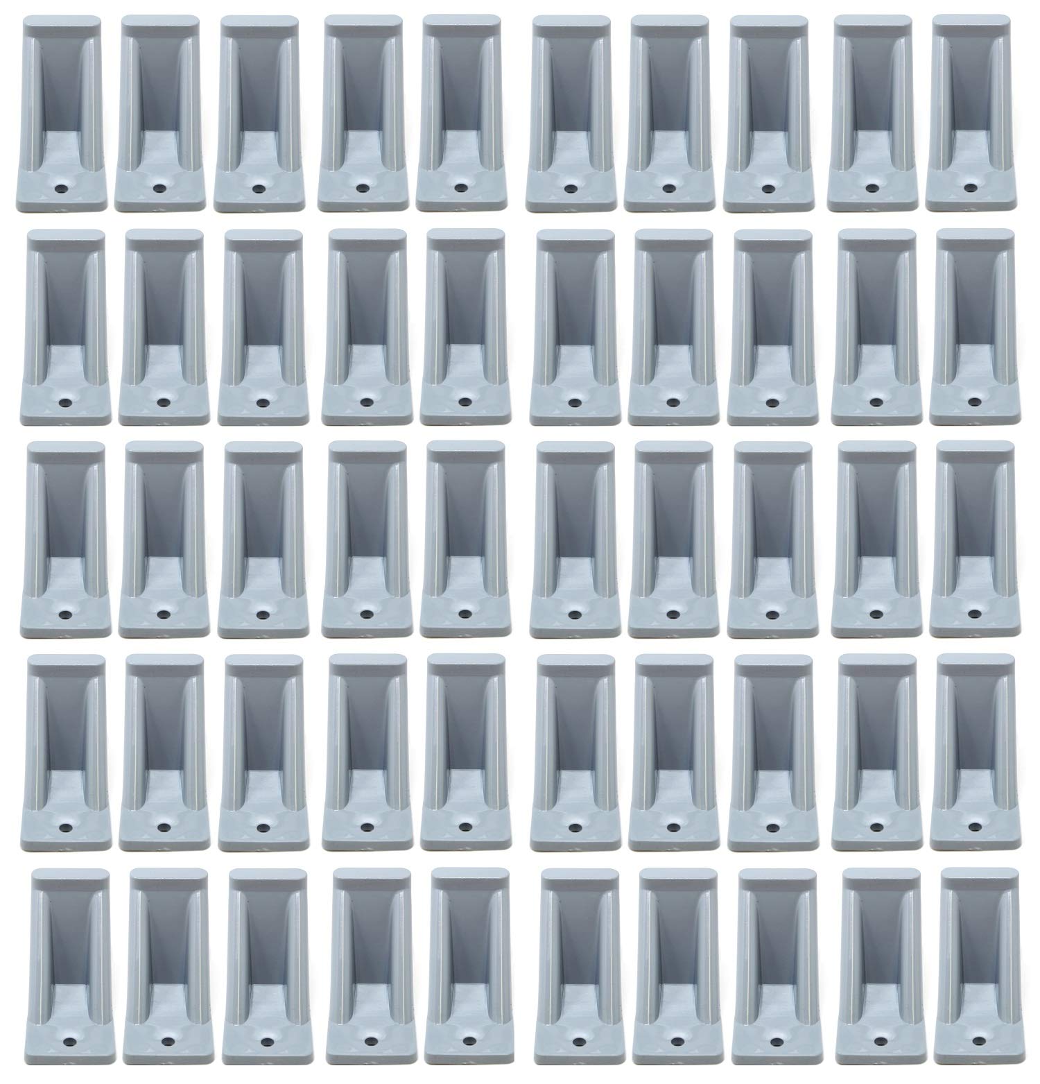 Jsp Manufacturing Light Grey Plastic Mini Roof Snow And Ice Guard - Multi-Quantity Pack | Prevent Sliding Snow Stop Buildup (100