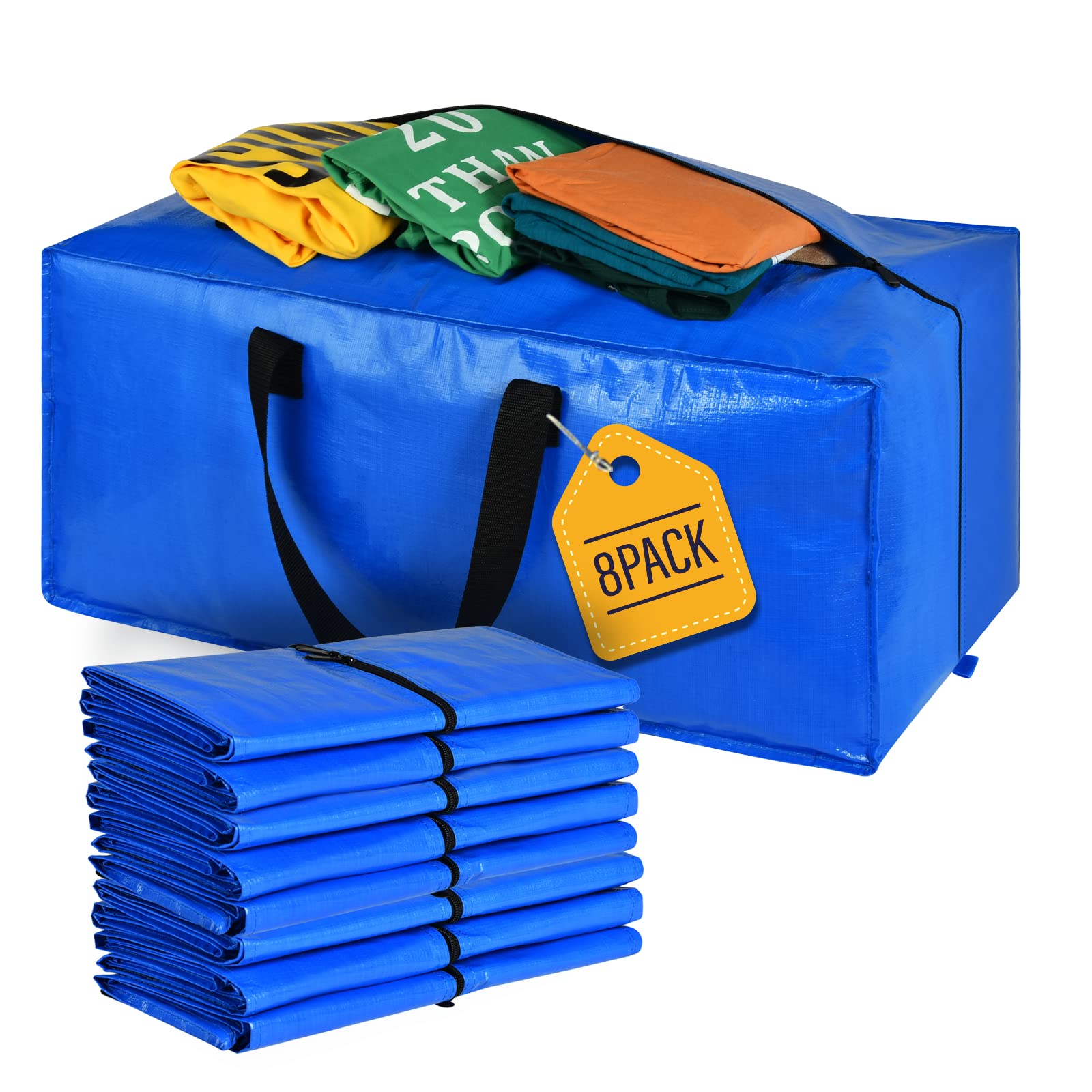 Moving Bags, Storage Totes, Extra Large Storage Bags for Moving Supplies, College Dorm Essentials, Bedroom Closet, Packing Bags 