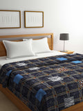Fabinaliv Geometric Black 210 Tc Polycotton King Size Double Bed Comforter (Flco1006Black)