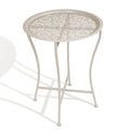 Atlantic Daisy Tray Table, Heavy-Duty Metal Construction, Uv-Coated For Outdoor Use, Foldable Stand With Removable Daisy Pattern Top Tray, Pn 82050198 In Stone