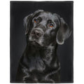 Hommomh Black Lab Blanket, Gorgeous Labrador Dog Print, Soft Fluffy Fleece Throw 40'X50'