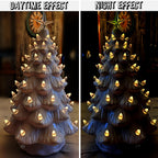 Ceramic Christmas Tree Replacement Lights Bulbs, Black Gray Medium Twist Plastics Pegs Ornaments For Ceramic Tree(87 Bulbs& 3 To