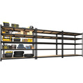 Primezone 3 Pack Heavy Duty Storage Shelves - 47' W X 18' D X 71' H 5 Tier Adjustable Garage Storage Shelving, Metal Storage Utility Rack Shelf Unit For Warehouse Pantry Closet Kitchen, Black