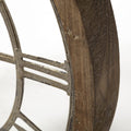 HomeRoots Wood 19' Large Brown Farmhouse Style Wall Clock