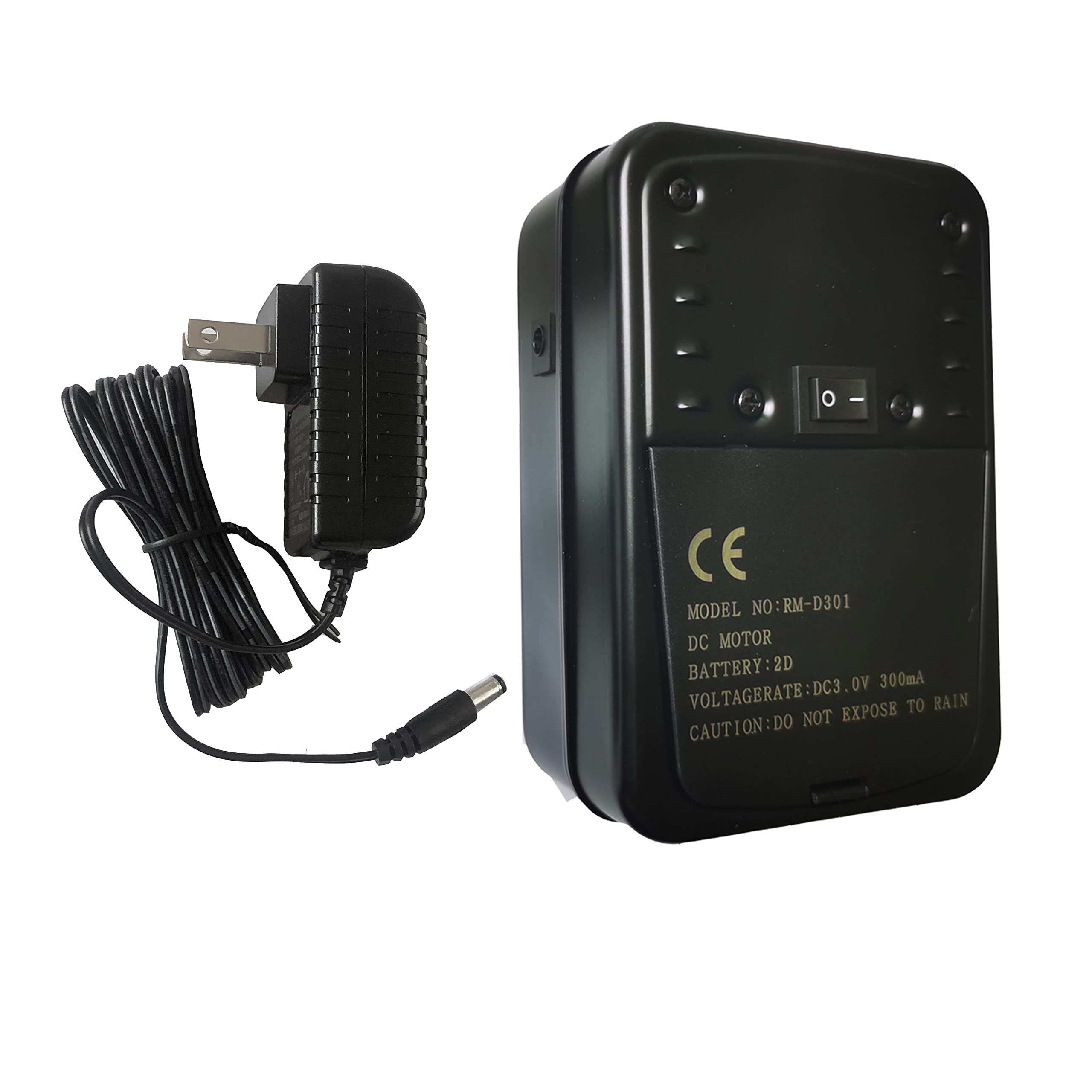 Grilljob Universal Dual Use Quiet Battery Powered Rotisserie Motor Cordless For Barbecue Grilling, With Long Wire Ac Adapter(1.8