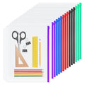 Yoeejob 3 Holes Clear Pvc Zipper Binder Pocket Insert Pages Letter Size, 8 1/2'X 11 Loose Leaf Binder Filing Storage Bags 15 Pa