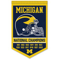 Michigan Team University Wolverines 12 Time 12x Football National Champions Banner